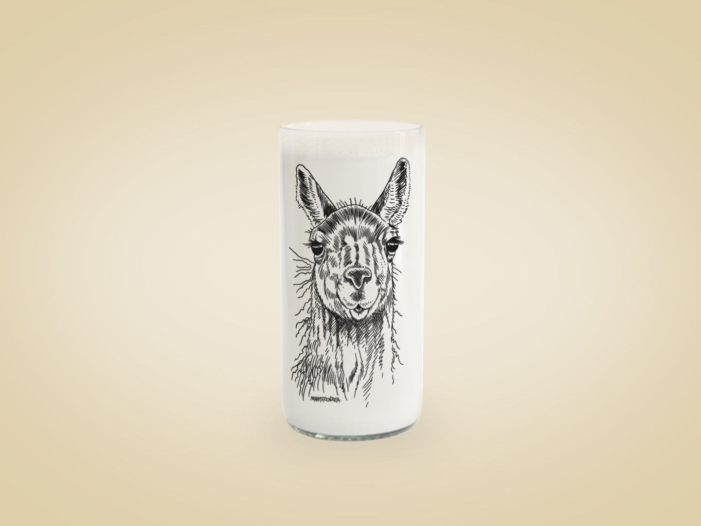 Vaso animal en estado vulnerable Guanaco transparente 500ml