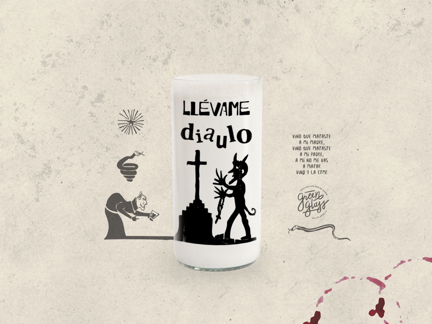 Vaso Lira popular Llévame diaulo transparente 500ml