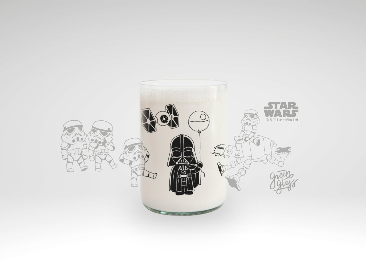 Vaso Star Wars Kids - Villanos transparente 330ml