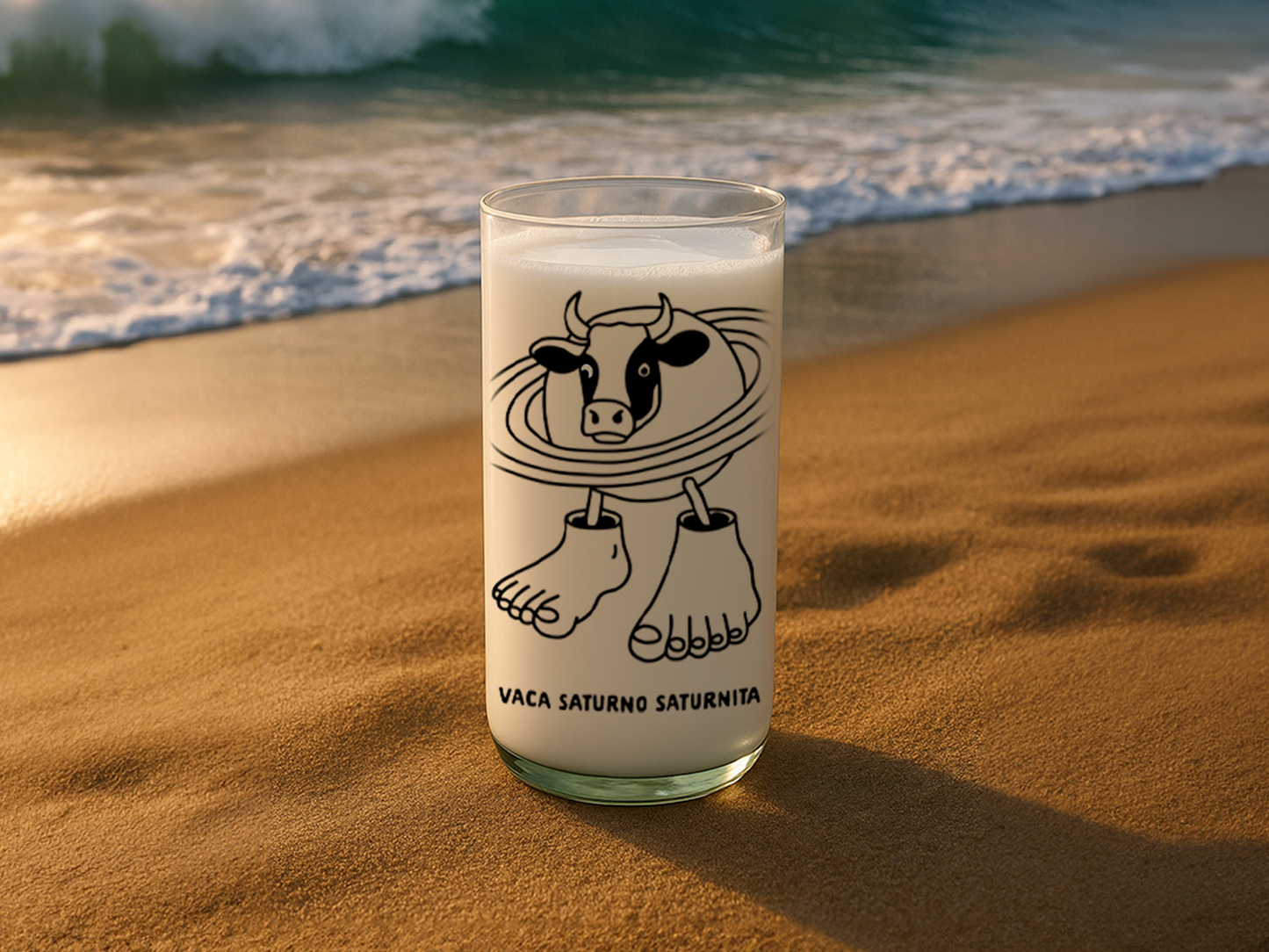 Vaso Vaca Saturno Saturnita Edición Limitada Color Transparente 500 ml