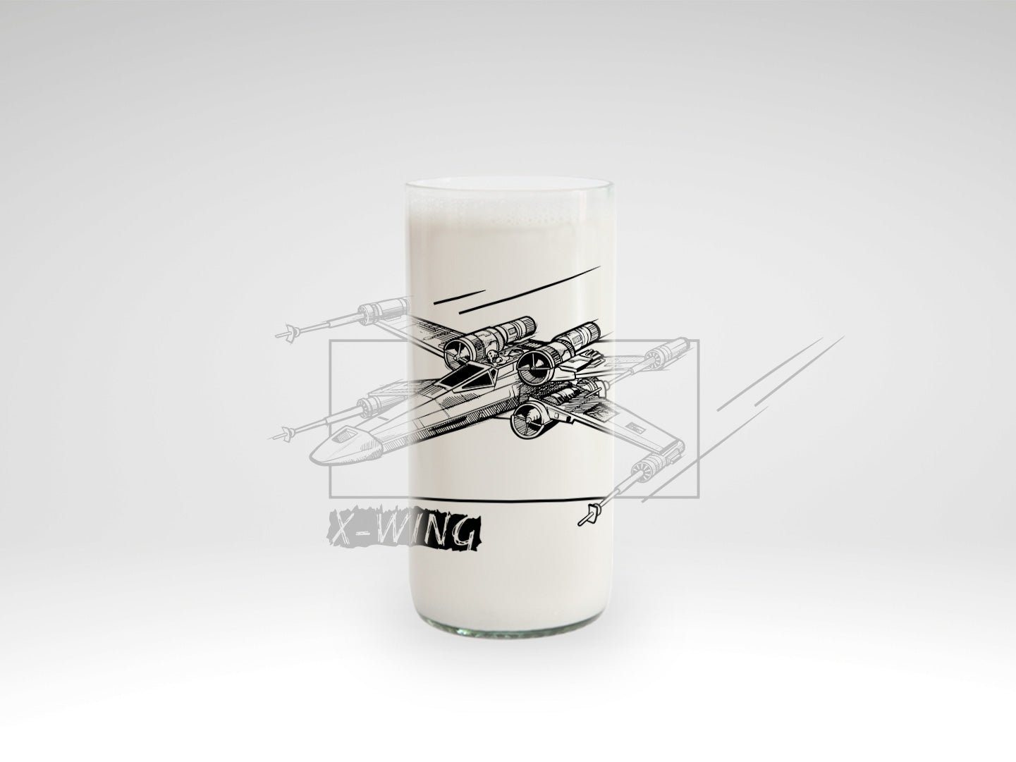 Vaso Star Wars nave X-Wing transparente 500ml