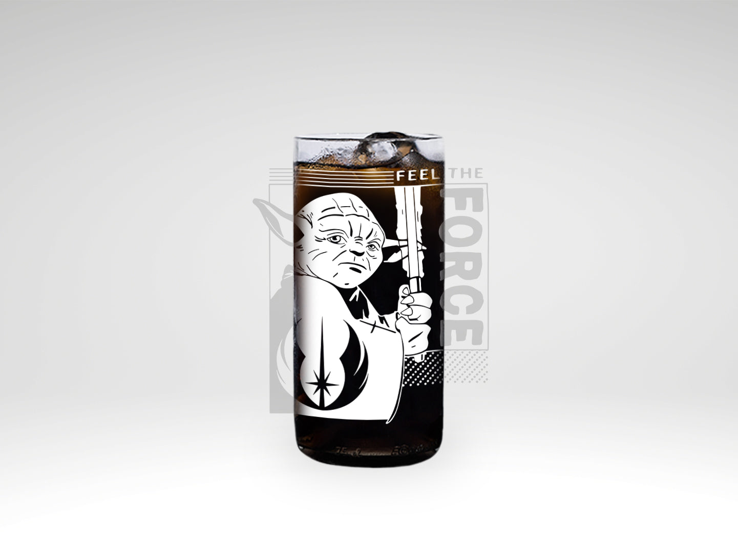 Vaso Yoda de Clásico Star Wars color transparente 500ml