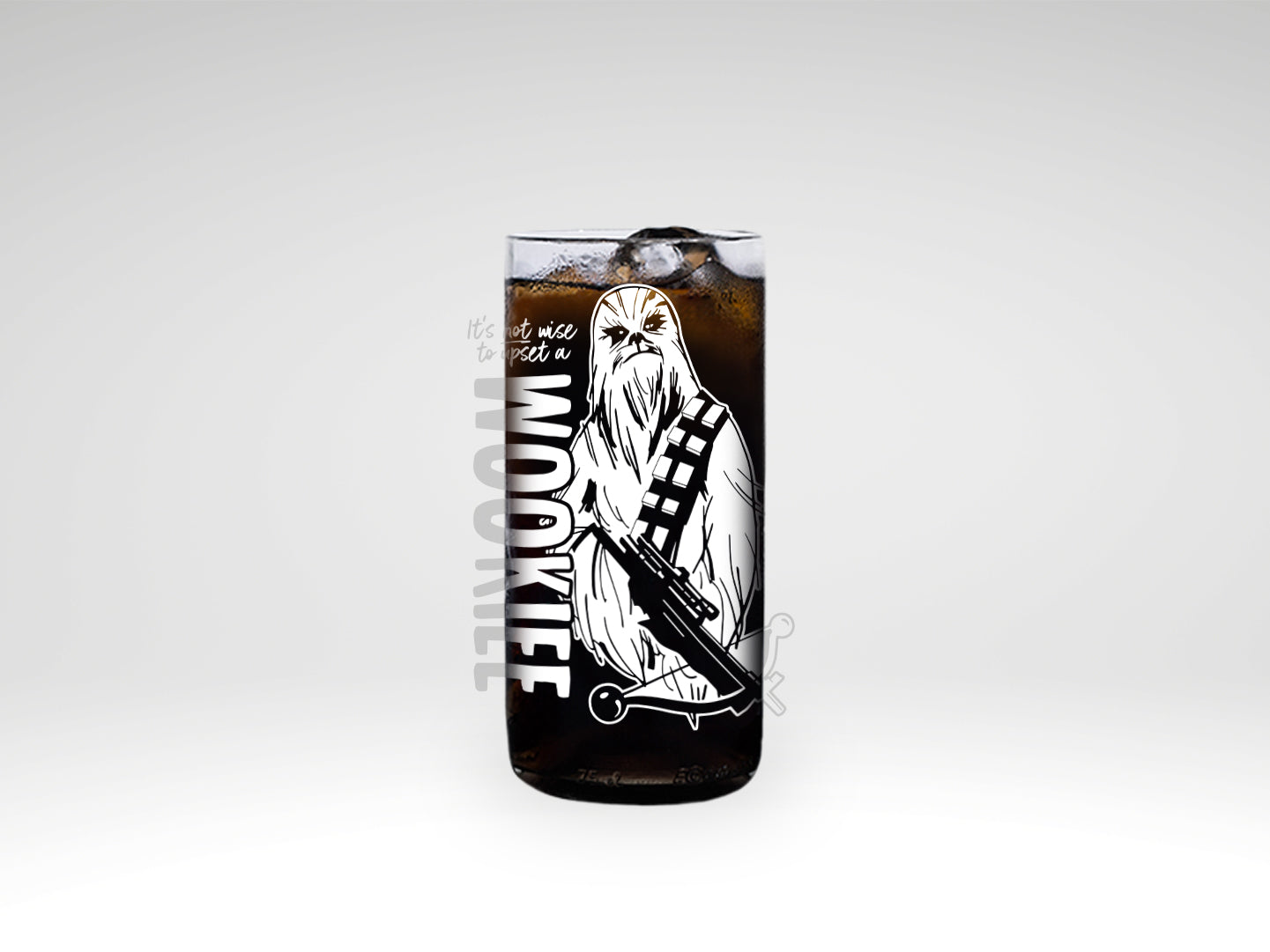 Vaso Chewbacca de Clásicos de Star Wars color transparente 500ml