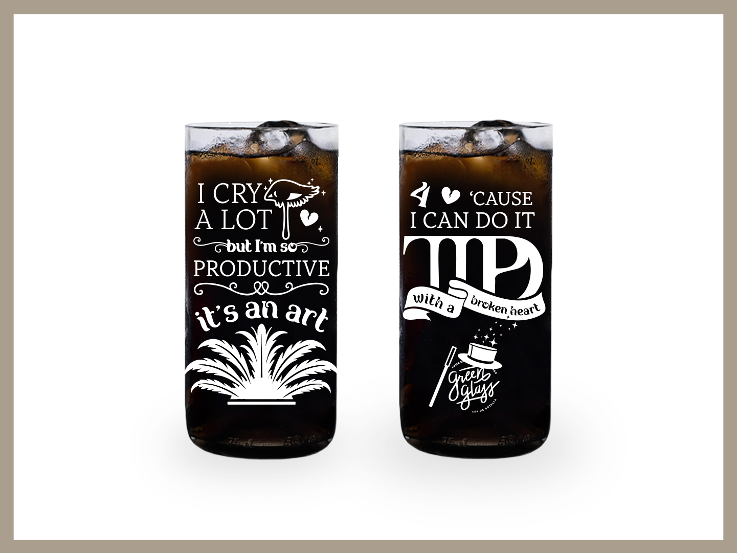 Vaso Broken Heart The Glass Tour Color Transparente 500 ml