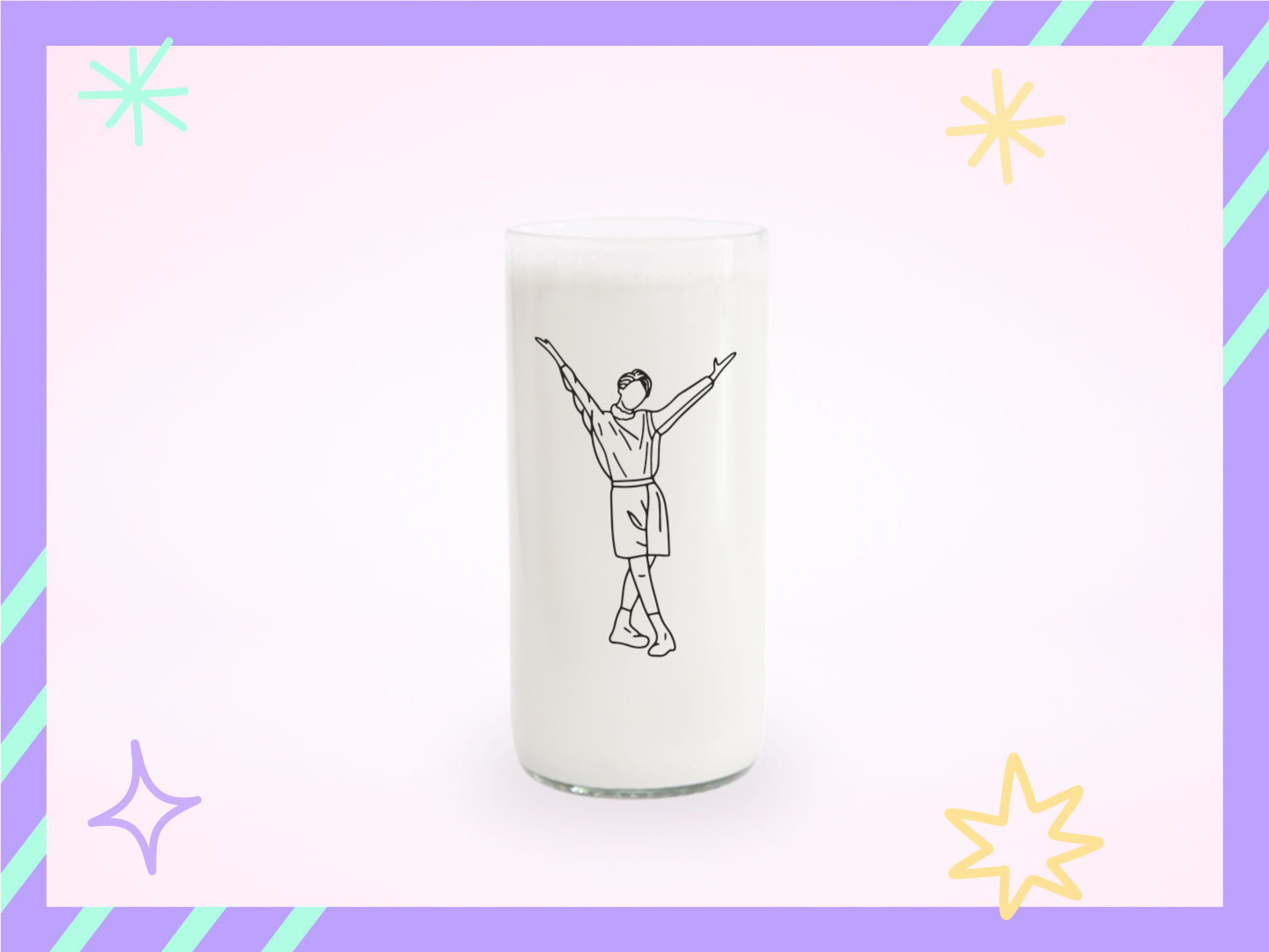 Vaso Y de Army (Jimin) color transparente 500 ml