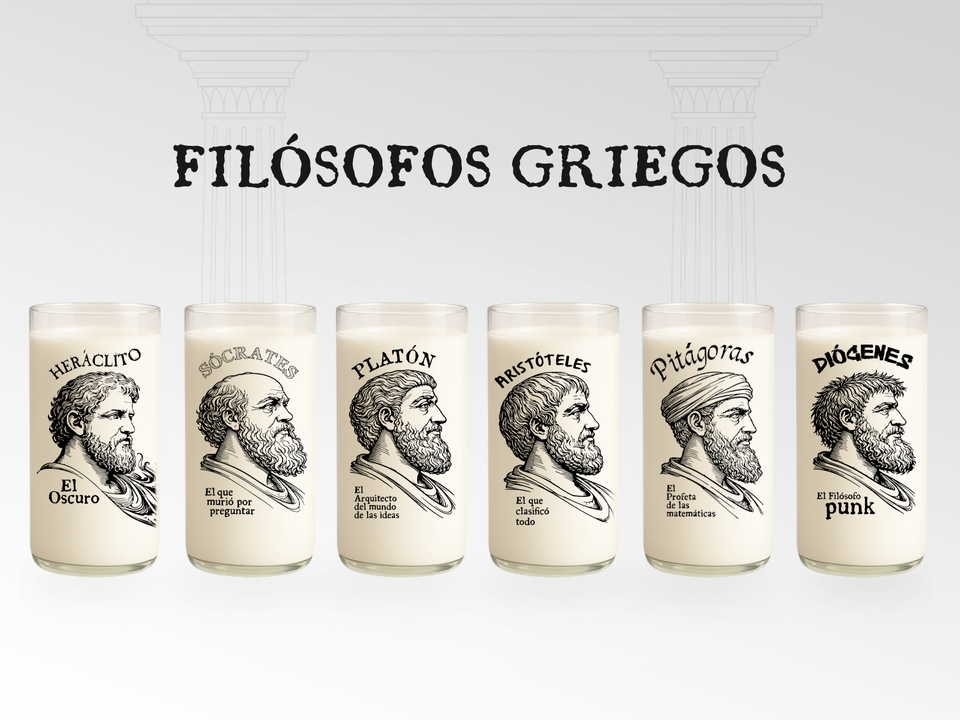 Filósofos Griegos - Juego de 6 Vasos