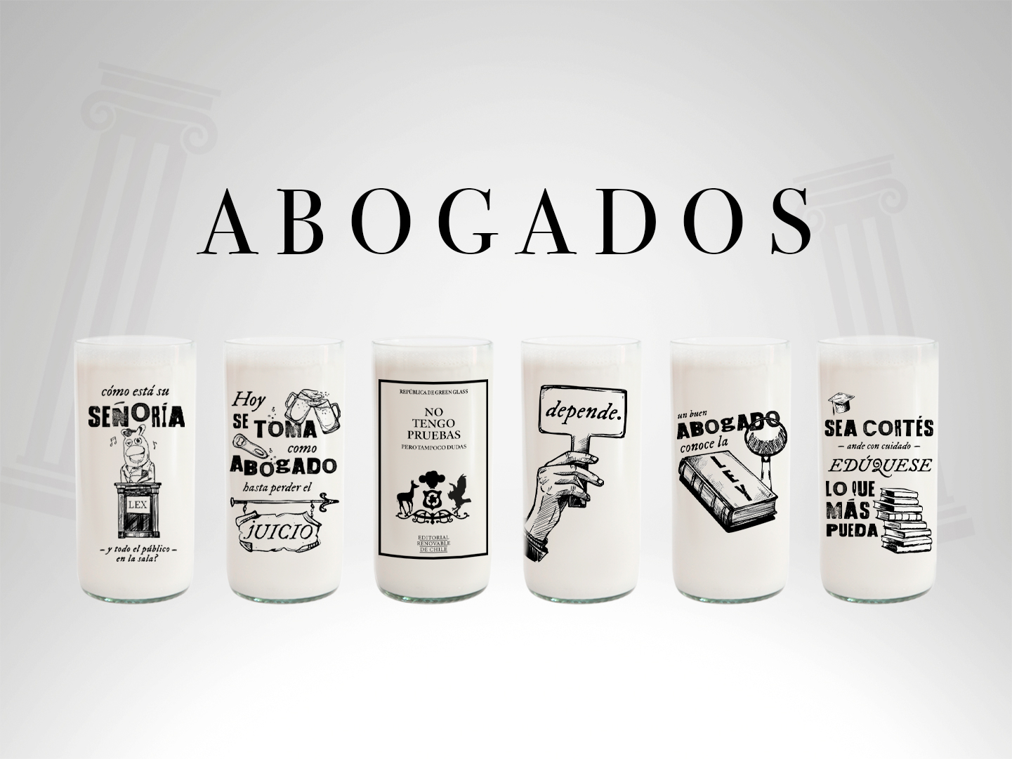 Abogados - Juego de 6 Vasos - 500 ml