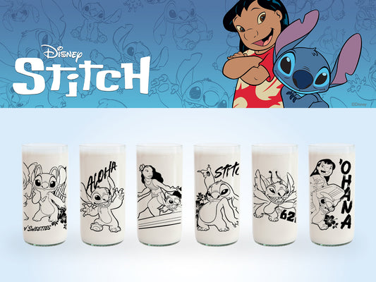 Disney Stitch: Aloha - Juego de 6 Vasos - 500 ml