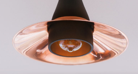 Pantalla de cobre para lámpara