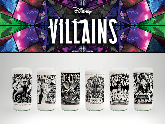 Disney Villains: On Tour Posters - Juego de 6 Vasos - 500 ml