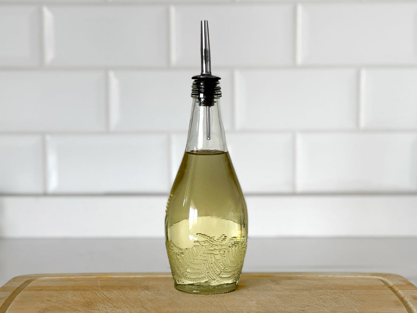 Aceitero Puyehue - Botella Con Dispensador Acero Inox - 330 ml