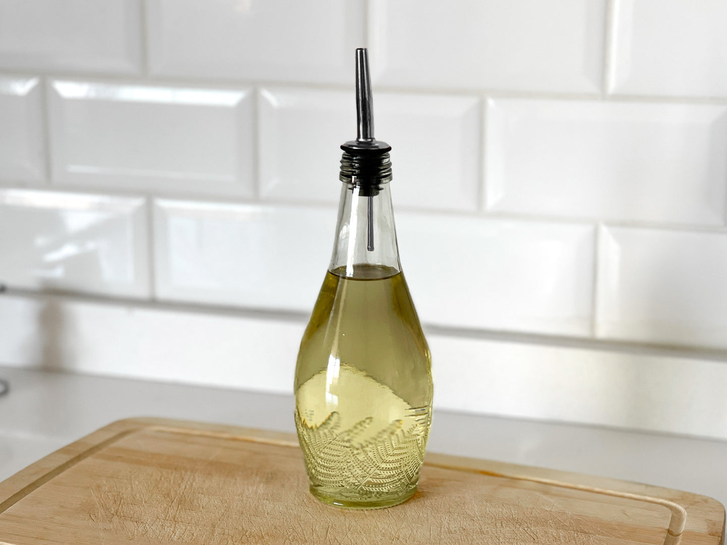 Aceitero Puyehue - Botella Con Dispensador Acero Inox - 330 ml