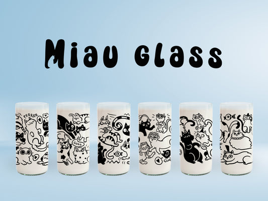 Miau Glass - Juego de 6 Vasos - 500 ml