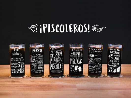 Piscoleros Juego de 6 Vasos