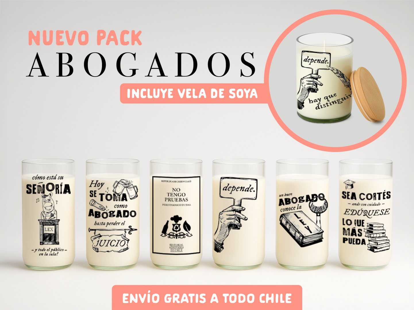 Pack Abogado con Vela Incluida + Envío Gratis