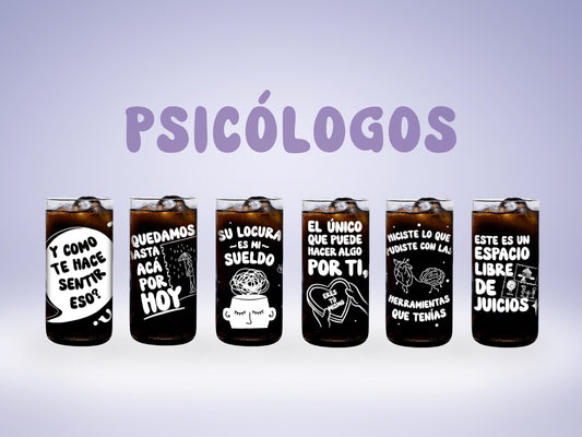 Psicólogos - Juego de 6 Vasos - 500 ml