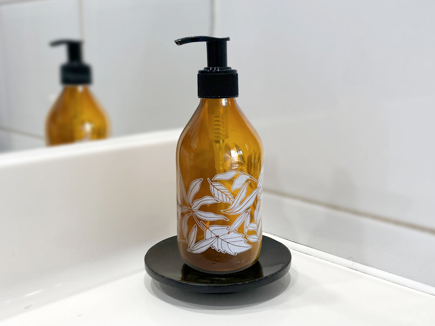 Dispensadores diseño Florales multiuso color Cafés (2 Unidades) - 296 ml