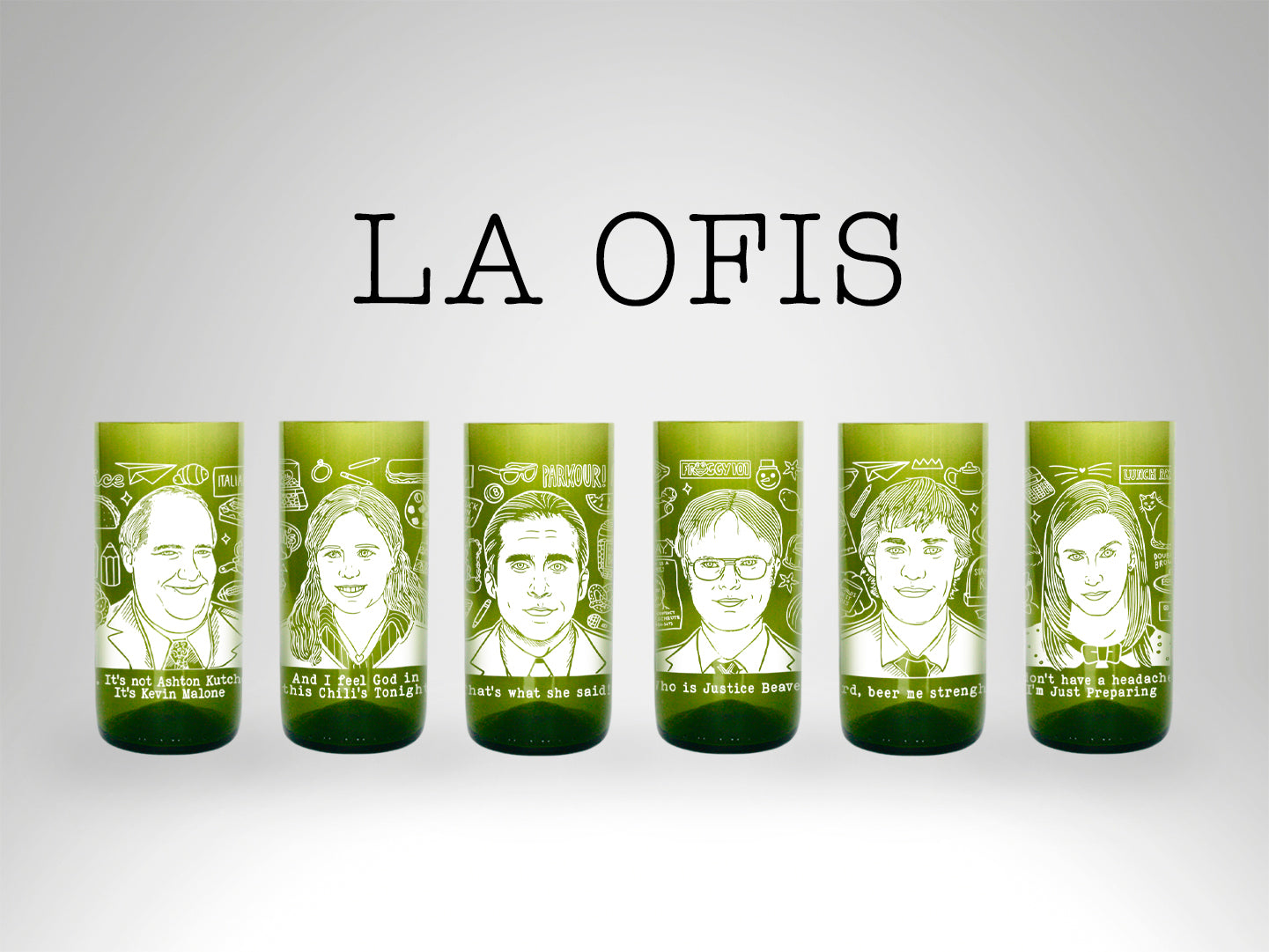 La Ofis - Juego de 6 vasos