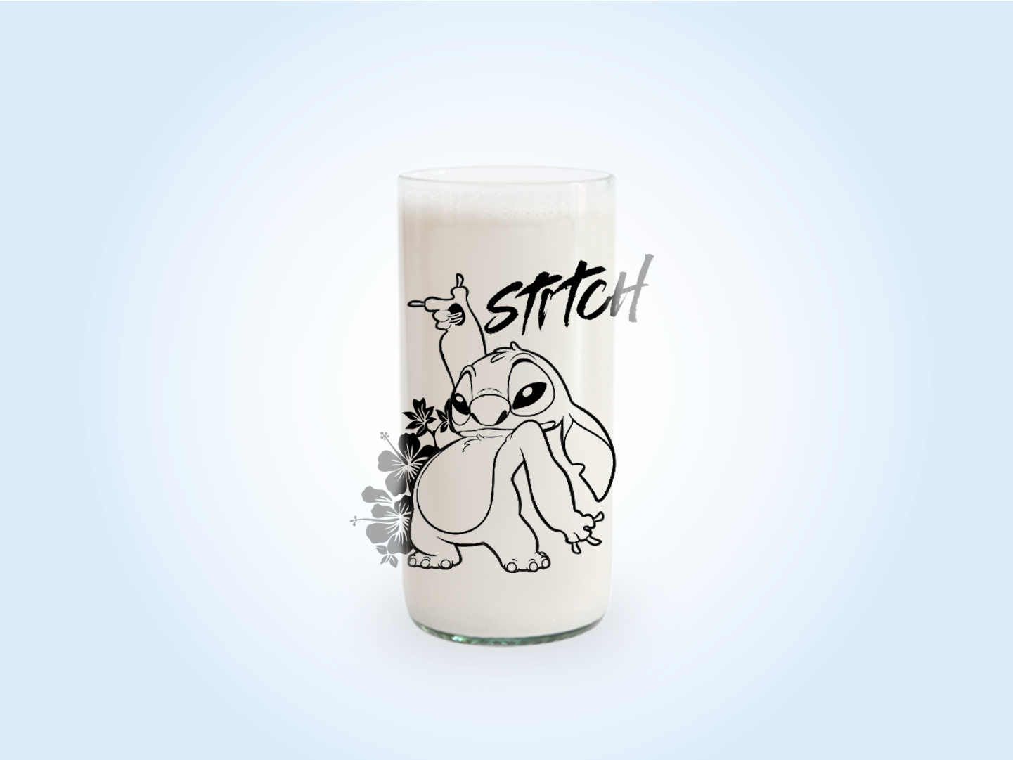 Vaso Elvis Disney Stitch Color Transparente