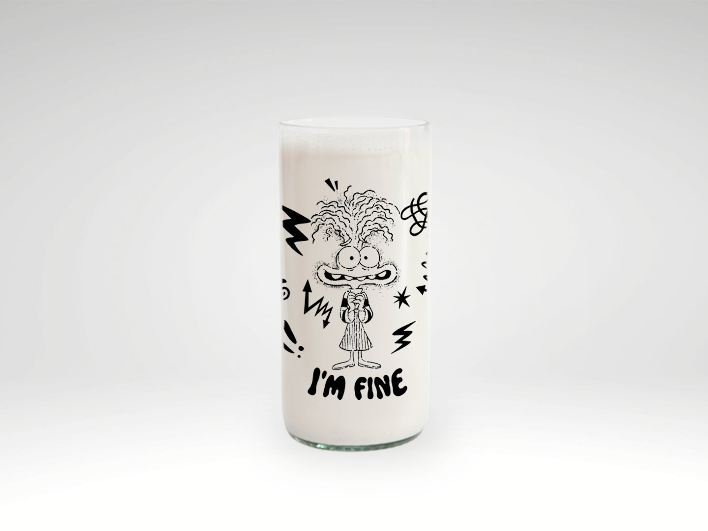 Vaso I'm Fine Intensa-Mente 2: Celébrate Color Transparente 500ml
