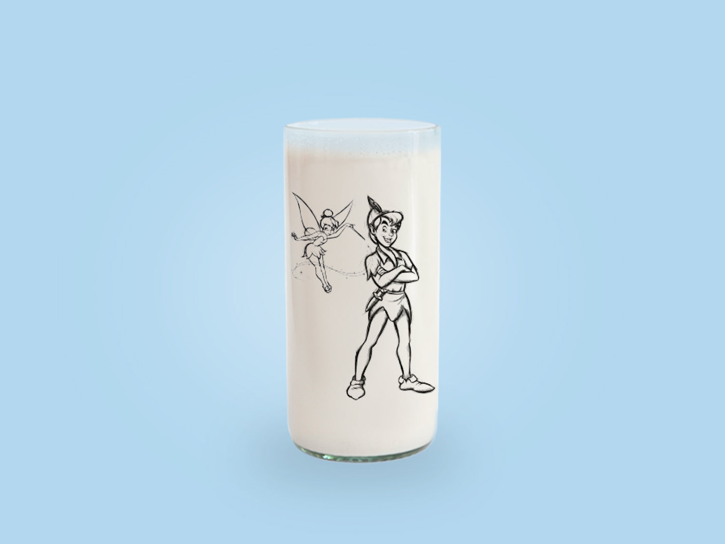 Vaso Peter y Campanita Disney Clásicos Color Transparente