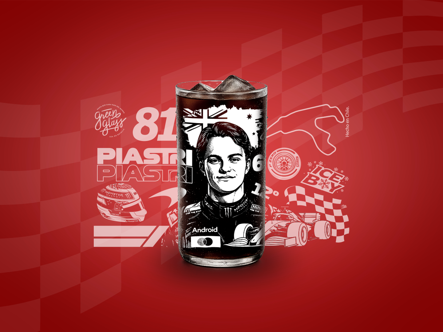 Vaso Piastri Pole Position Color Transparente 500 ml
