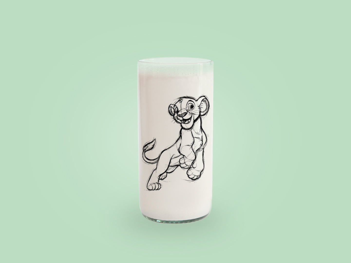 Vaso Simba Disney Clásicos Color Transparente