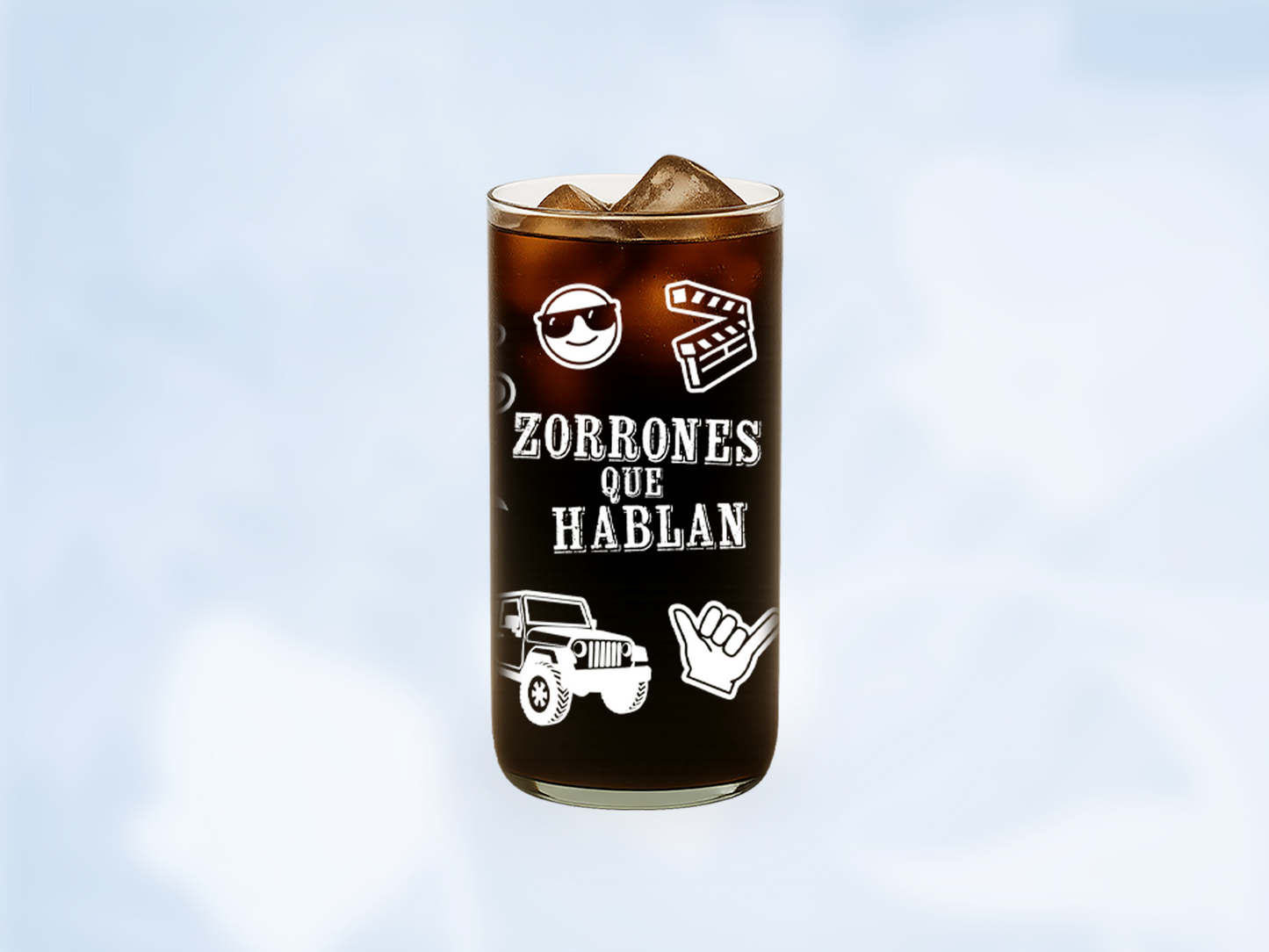 Zorrones Que Hablan - Juegos de 6 Vasos Piscoleros Transparentes - 500ml