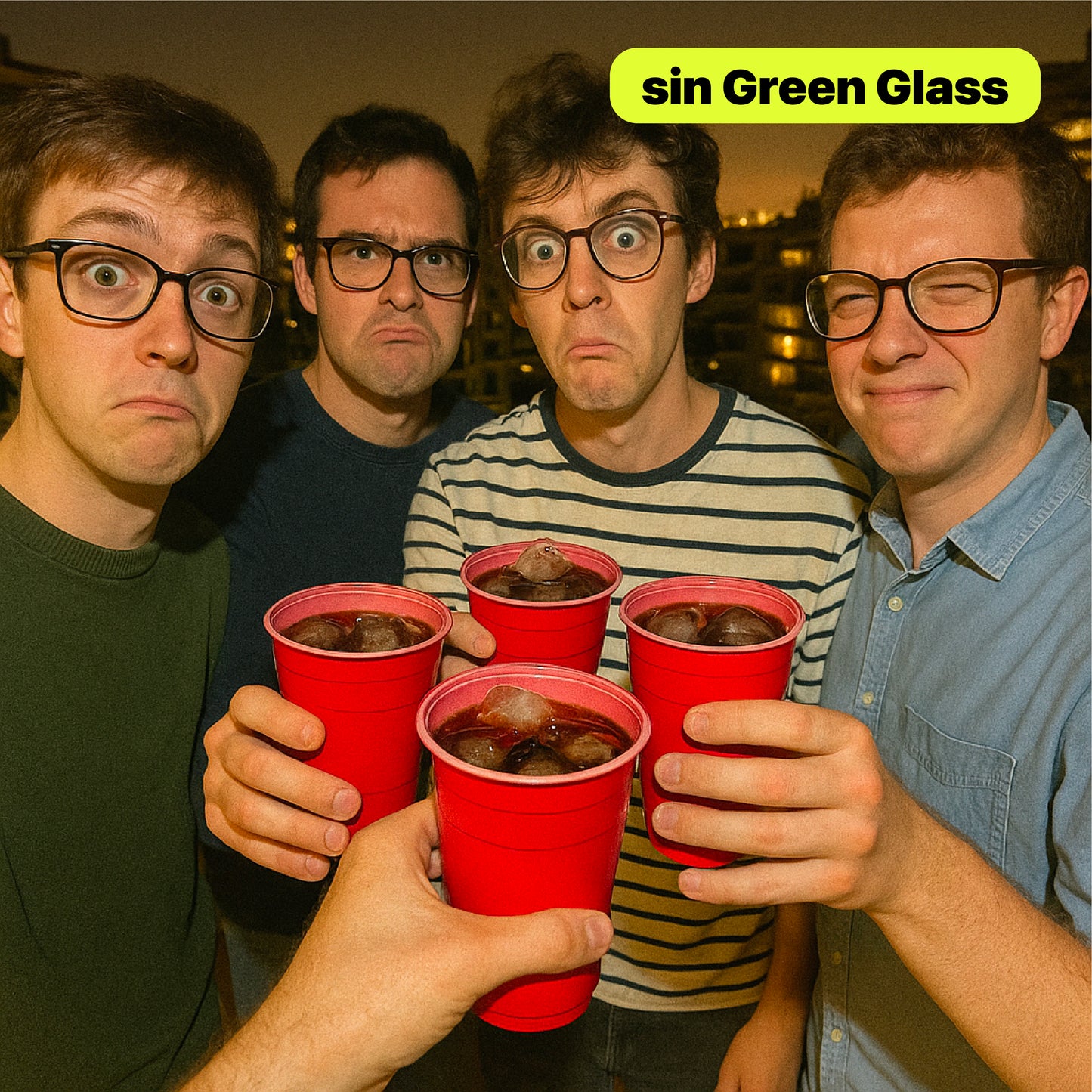 Zorrones Que Hablan - Juegos de 6 Vasos Piscoleros Transparentes - 500ml