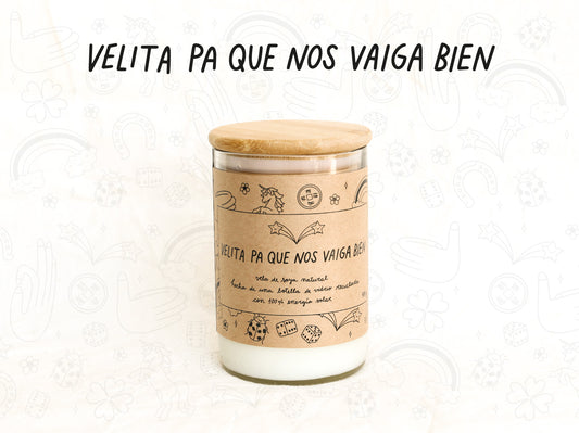 Velita Pa Que Nos Vaiga Bien - Aroma Vainilla - Transparente