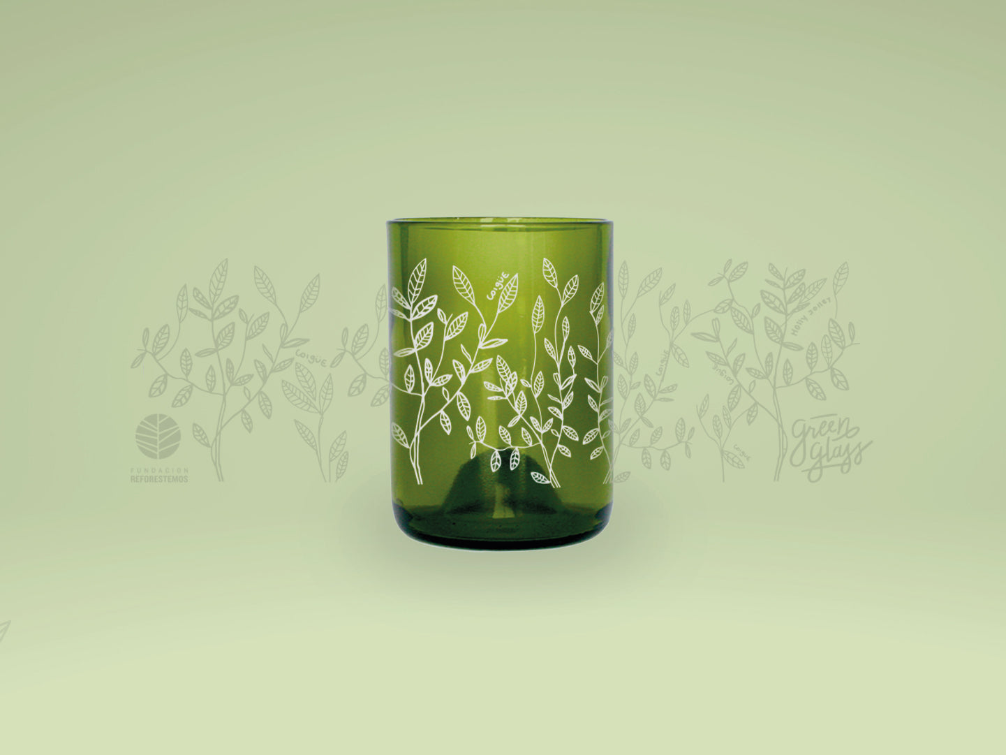 Vaso árbol milenario Coigue de reforestemos Chile color verde 200ml