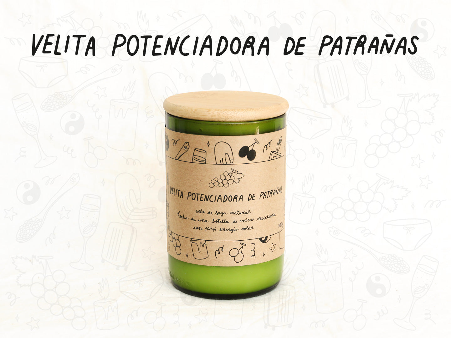 Velita Potenciadora de Patrañas - Aroma Vainilla - Verde