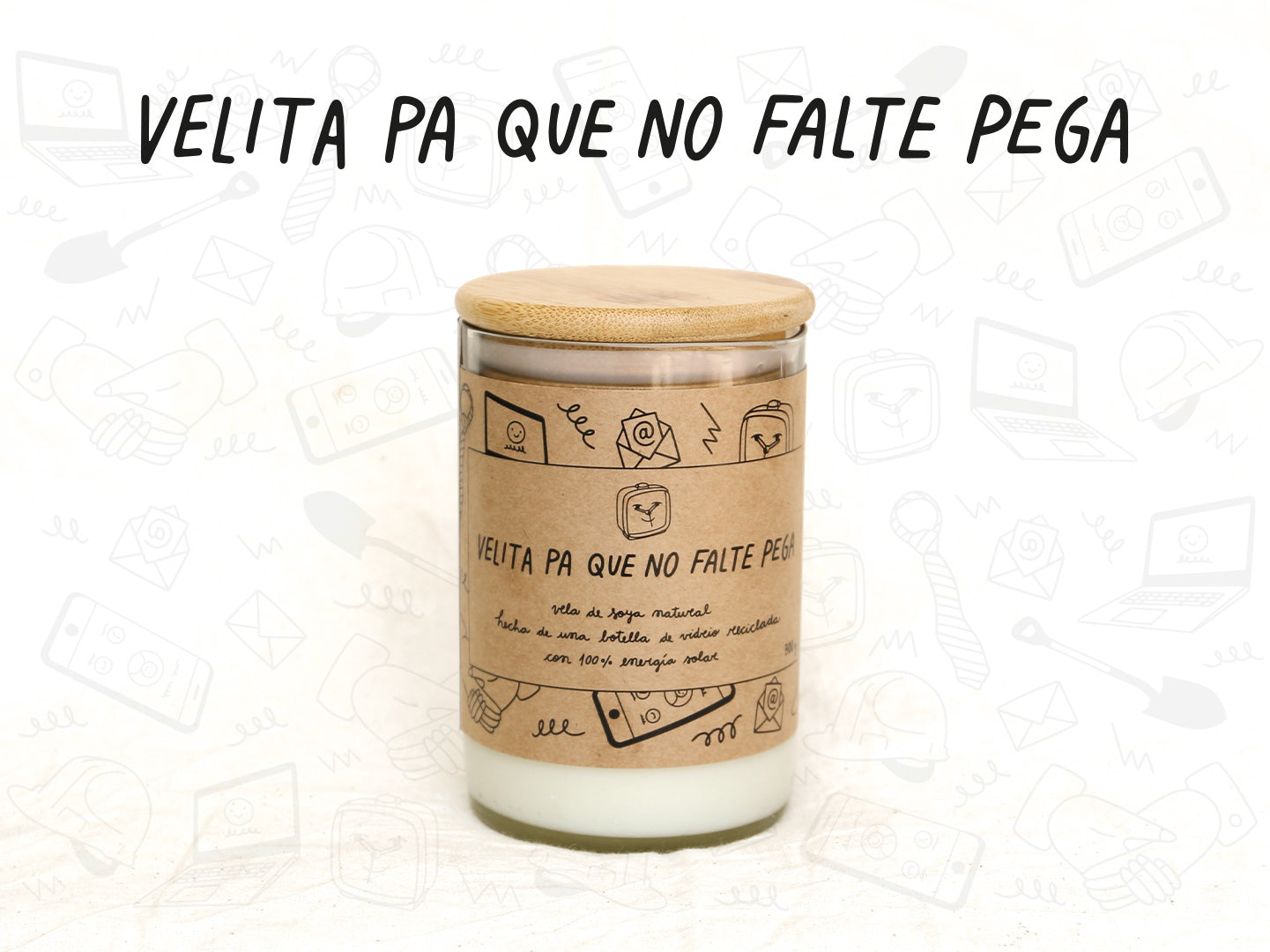 Velita Pa Que No Falte Pega - Aroma Vainilla - Transparente