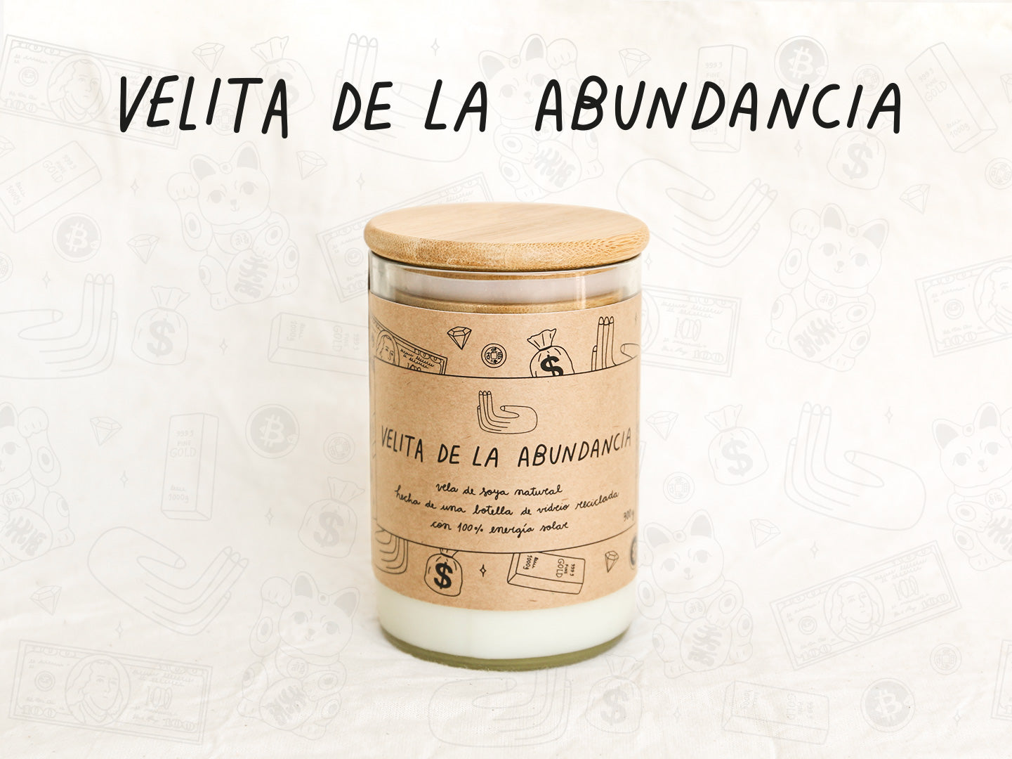 Velita de la Abundancia - Aroma Vainilla - Transparente