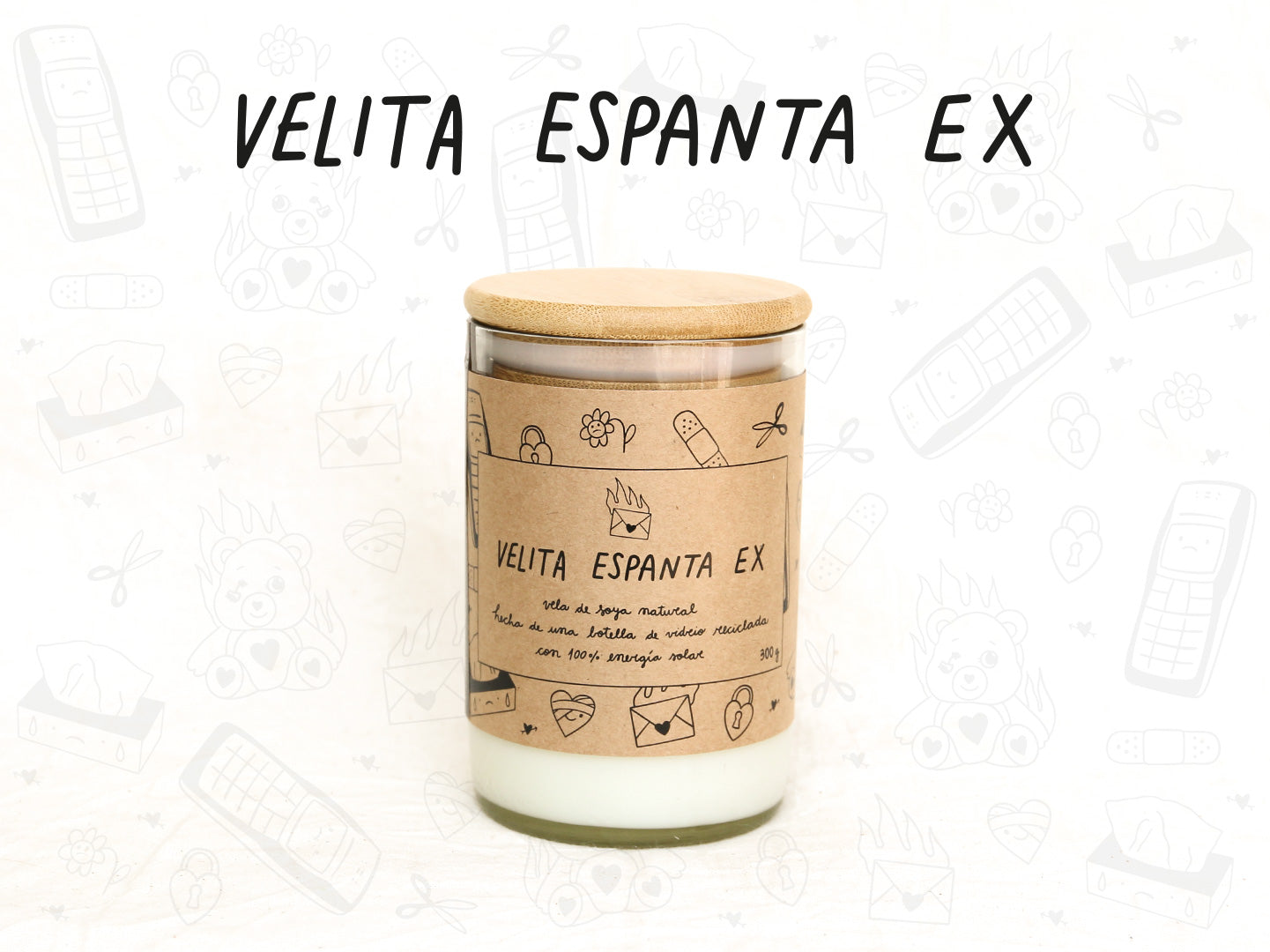 Velita Espanta Ex - Aroma Vainilla - Transparente
