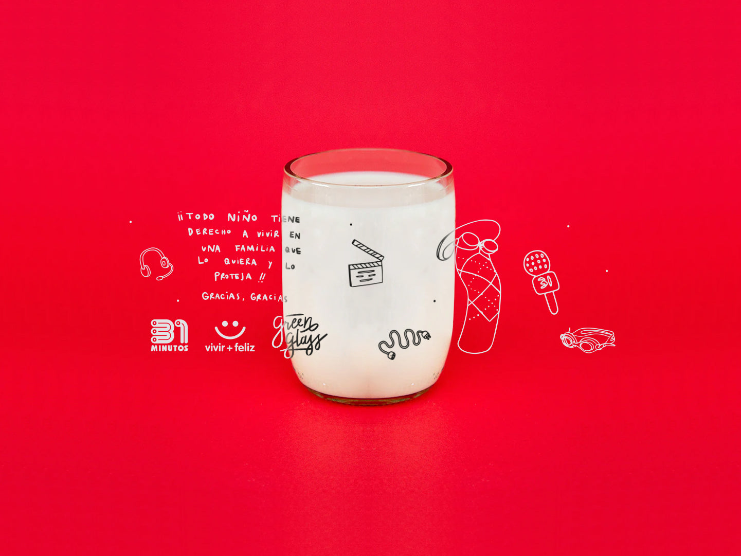 Vaso calcetin con Rombos Man de 31 minutos color transparente 200ml