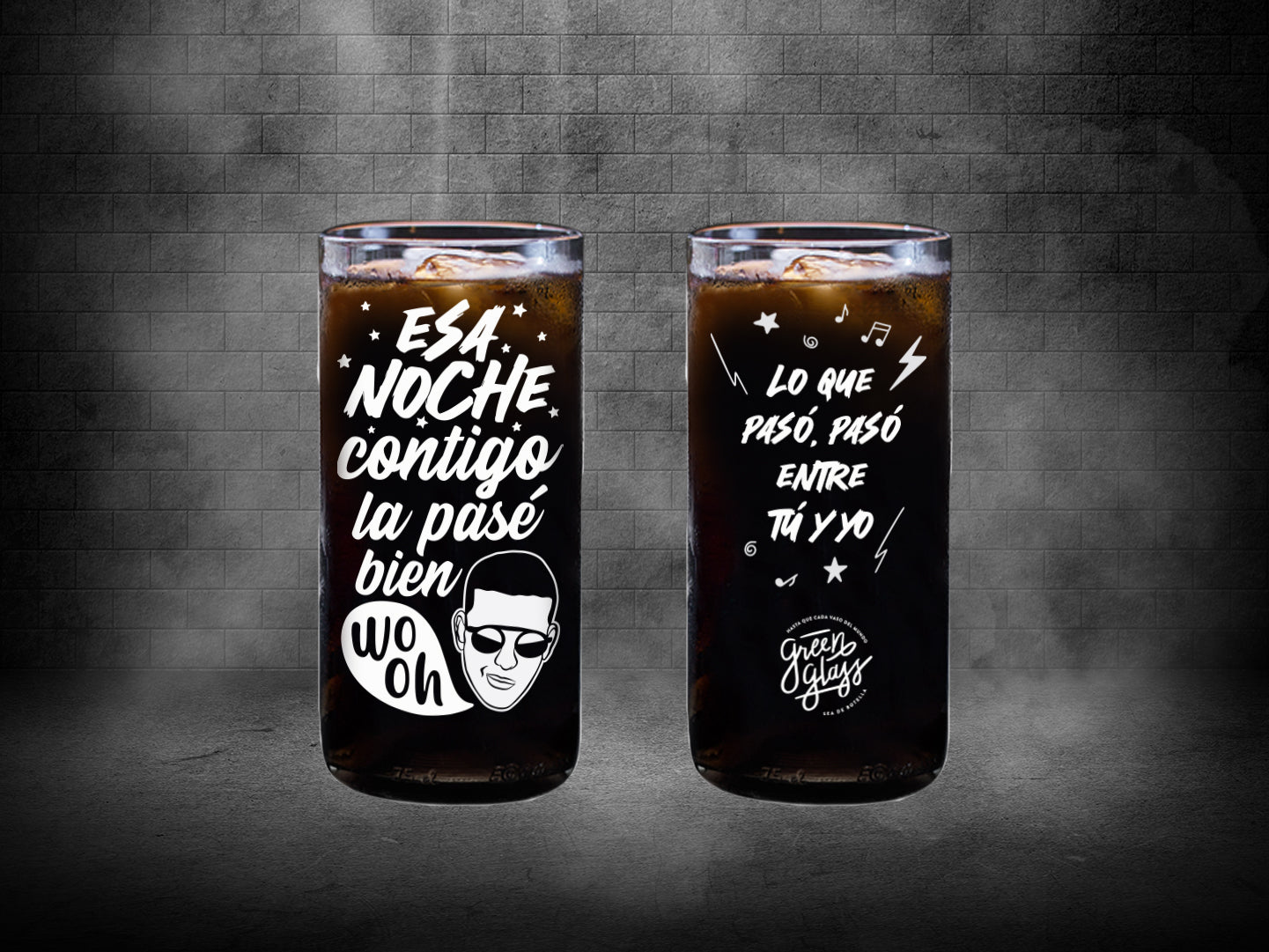 Vaso Lo Que Pasó, Pasó de Daddy Yankee color transparente 500ml