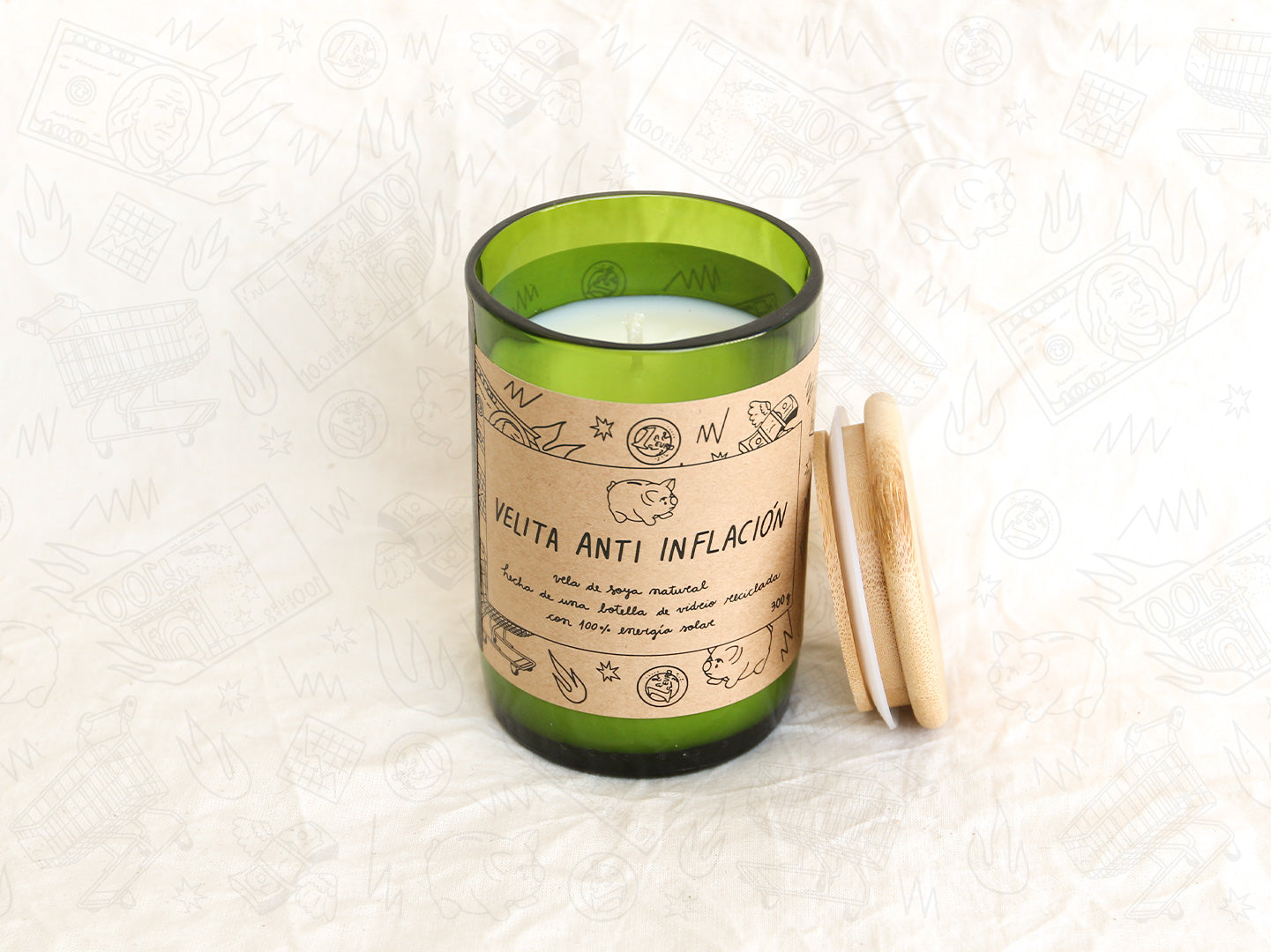 Velita Anti Inflación - Aroma Vainilla - Verde