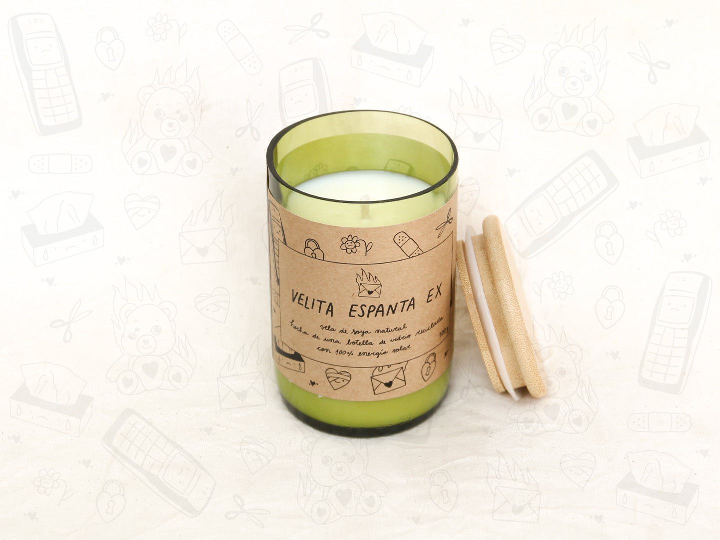 Velita Espanta Ex - Aroma Vainilla - Verde
