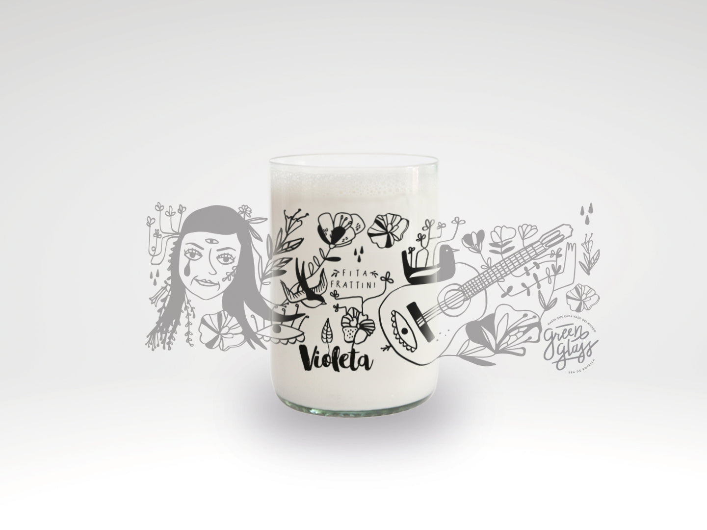 VIOLETA PARRA - Brindemos Por Ellos Vasos Green Glass