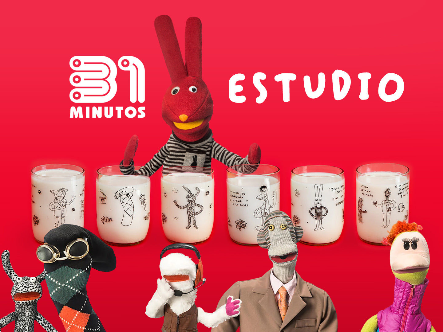 Pack Estudio 31 Minutos - Juego de 6 Vasitos 200 ML