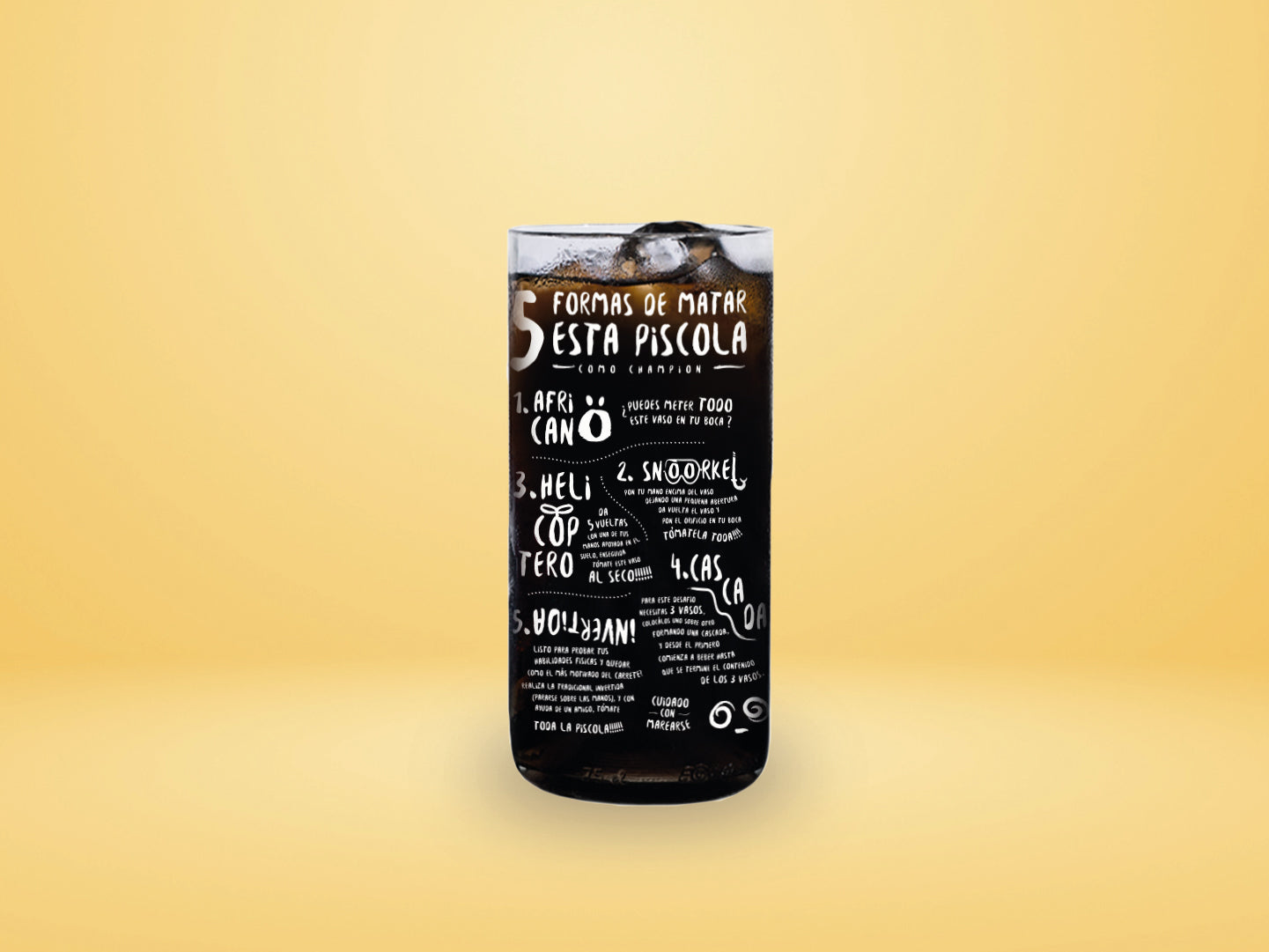 5 FORMAS - Vasos Piscoleros Green Glass