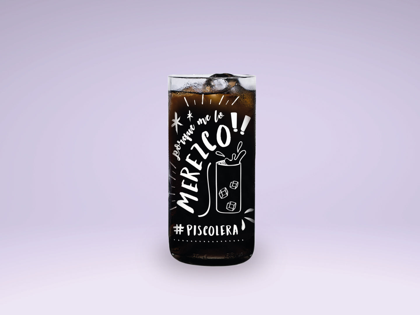 Vaso Porque me lo merezco Vaso Piscola color transparente 500ml