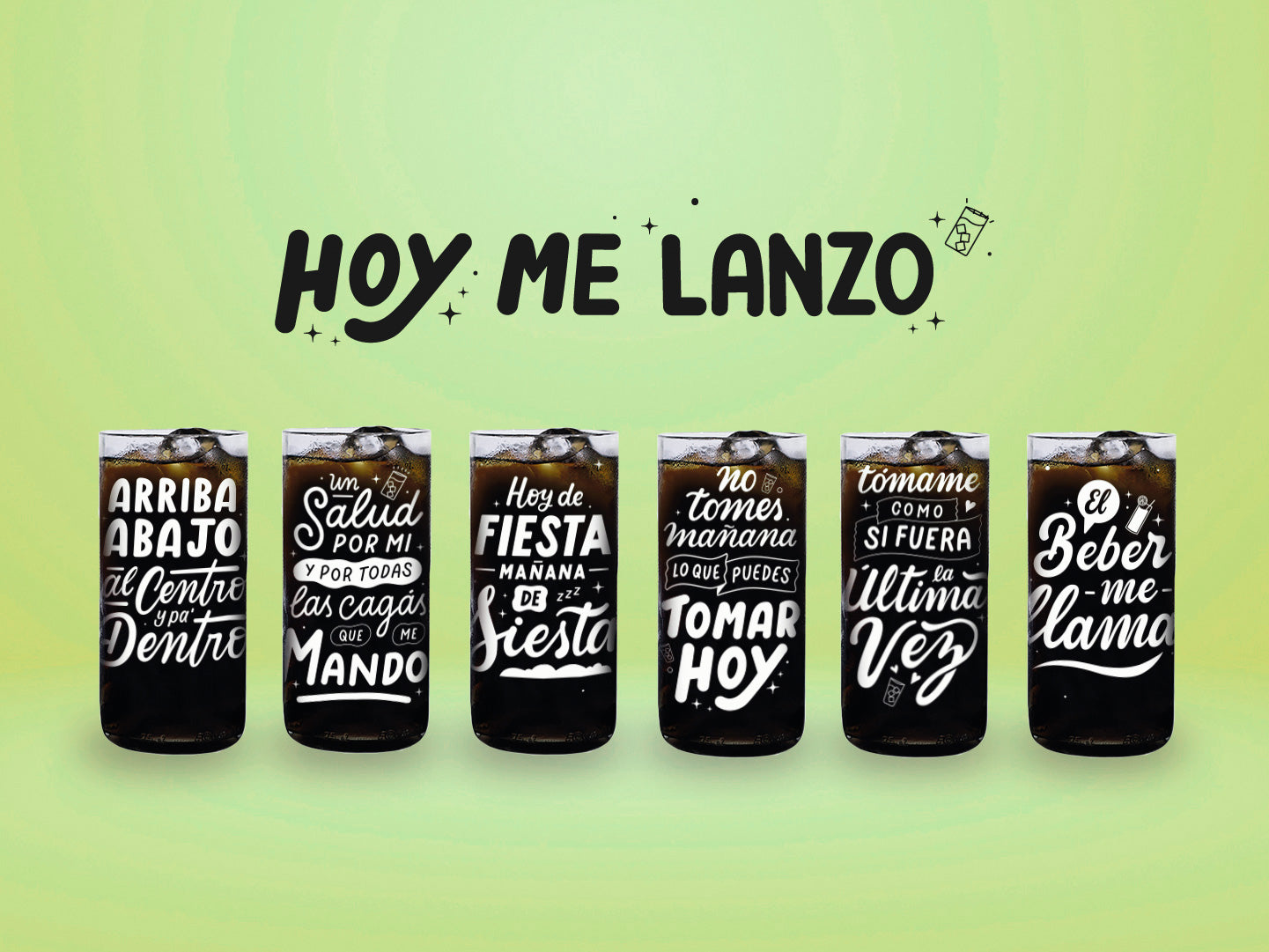 Hoy me lanzo - Juego de 6 Vasos - 500 ml
