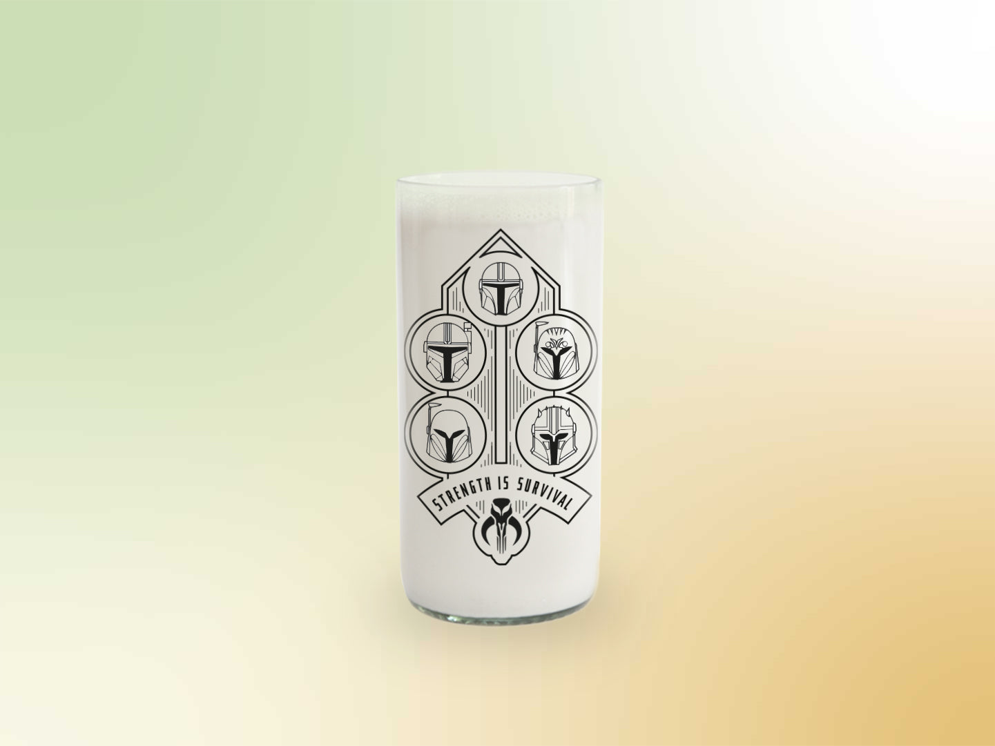 Vaso Mandalorianos de The Mandalorian 3 color transparente 500ml