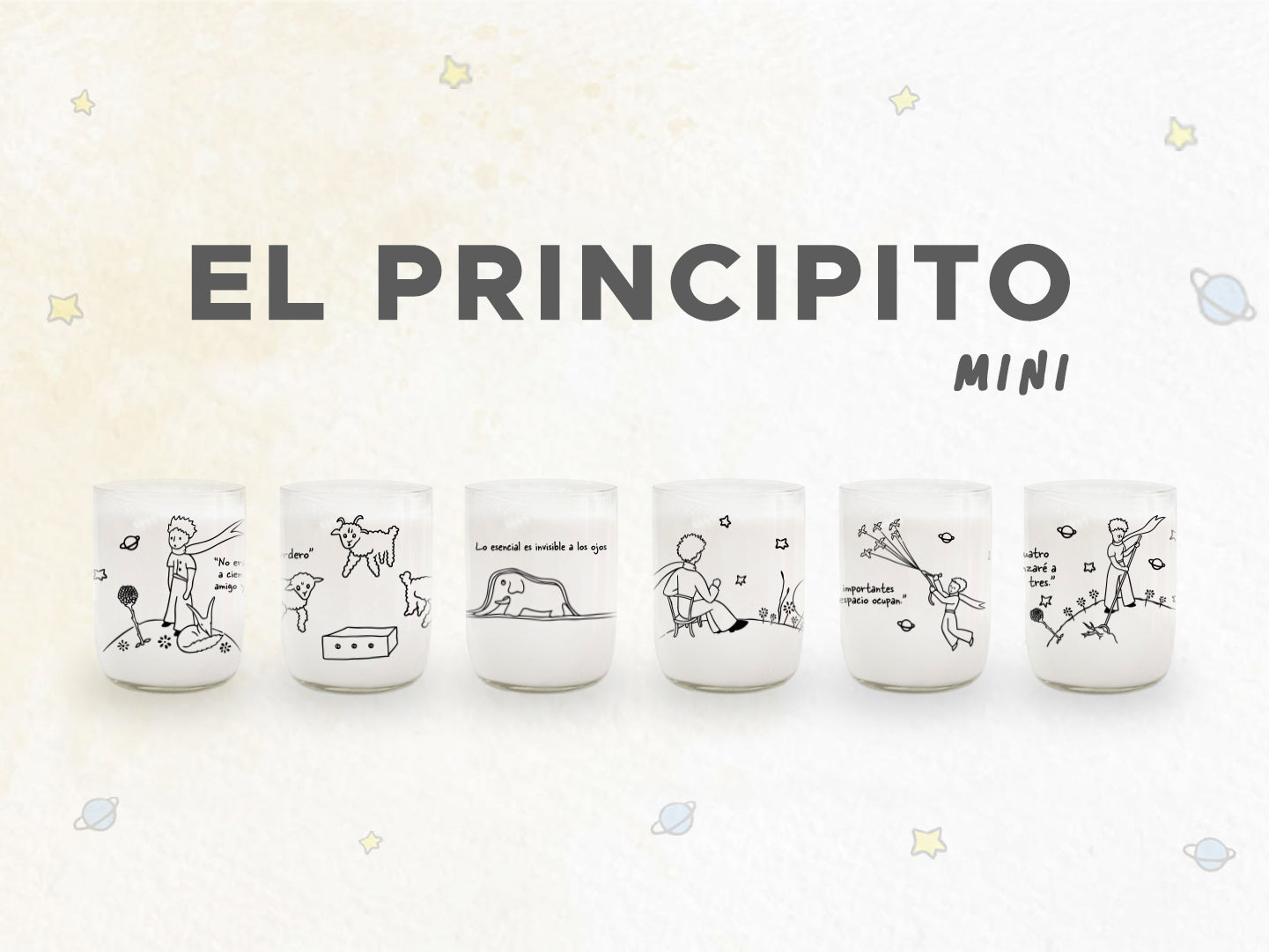 El Principito Mini Juego de Vasitos 200 ml