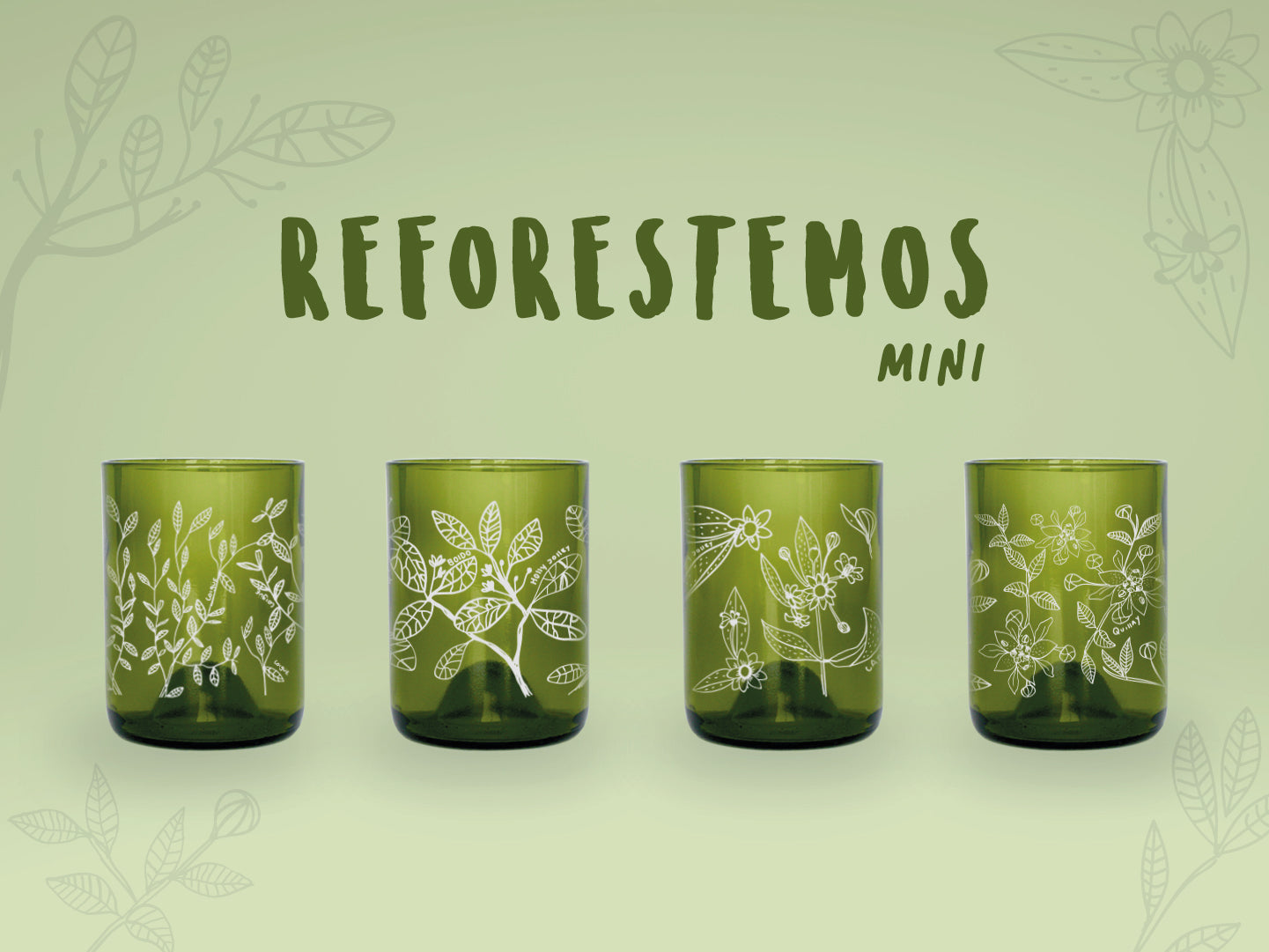 Mini Reforestemos - Juego de 4 Vasos - 200 ml
