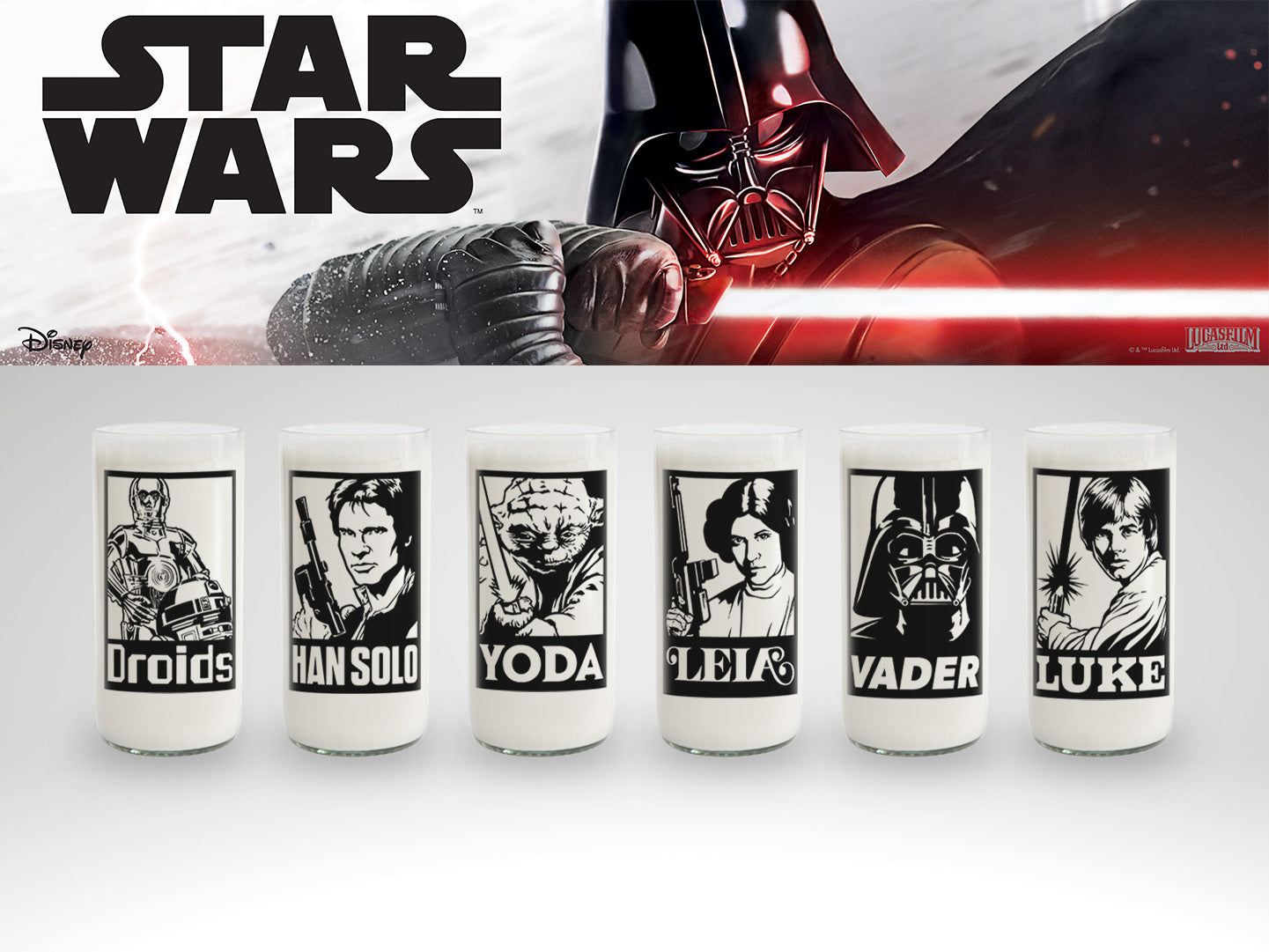 Vasos Star Wars - A New Hope - Juego de 6 Vasos