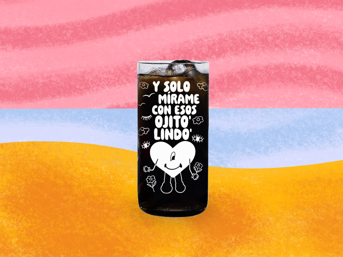 OJITO - Vaso Bunny Glass Green Glass