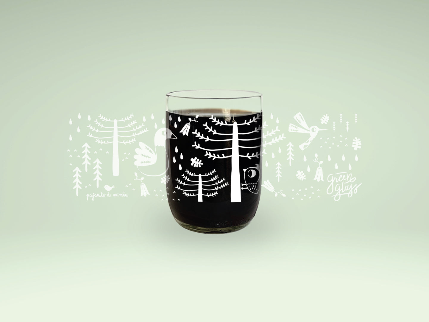 Vaso Bosque de Araucarias color transparente 200ml